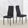 2/4/6 Dining Chairs Side Chairs High Back Velvet/Faux Leather Padded Seat Home