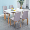 2x Light Purple Faux Leather Dining Chairs Metal Legs Kitchen Chairs Modern
