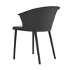 4x Dining Restaurant Plastic Chairs Barrel Tub Chair Cushioned Side Office Chair