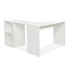 L Shaped Corner Desk Computer Workstation Gaming Study Office Living Room White