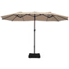 4.6M Patio Double-Sided Umbrella Parasol Outdoor Extra Large Crank Sunshade