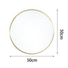 XL Round Wall Mounted Bathroom Mirror Makeup Dressing Mirror Brushed Metal Frame