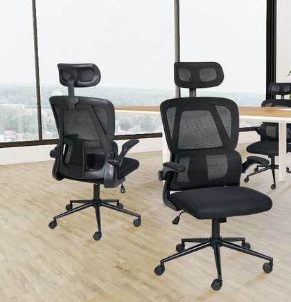 Ergonomic office chair desk chair swivel chair executive chair 150 kg fabric DE-