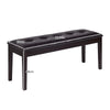 Upholstered PU Bench Button Tufted Multipurpose Bench W/Padded Seat for Bedroom