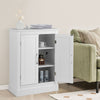 Bathroom Floor Cabinet Freestanding Wooden Storage Cupboard with Double Door