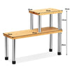 2 Tier Bamboo Storage Shelf Kitchen Bathroom Organiser Free Standing Two Method