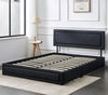 OTTOMAN STORAGE GAS LIFT DOUBLE OR KING SIZE LEATHER BED + MEMORY FOAM MATTRESS
