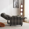 Tartan Fabric Recliner Chairs for Living Room Bedroom Adjustable Armchair Sofa