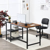 Industrial Computer Desk Wide Laptop Table Writing Workstation Adjustable Shelf