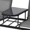 Two Seater Garden Bench With Table Porch Patio Fabric Chair Seat Outdoor Metal