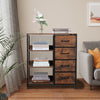 Fabric Chest of Drawers 4-Drawer Dresser Industrial Storage Cabinet with Shelves