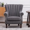 Fabric Linen Armchair Wing Back Occasional Accent Tub Chair Fireside Sofa Lounge