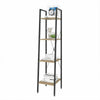 4-Tier Storage Rack Bookcase Display Stand Ladder Shelf Free Standing