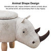Upholstered Animal Shaped Ottoman Ride-on Footrest Stool Rest Seat TOY Kids New