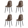 Set of 4 Velvet Dining Chairs Padded Backrest Home Living Room Kitchen Office BN
