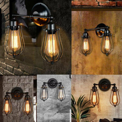 Modern Vintage Industrial Wall Mounted Light Rustic Sconce Lamp Fixture Light UK