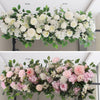 50/100CM Road Lead Artificial Flower Row Rose Peony Wedding Table Decor Backdrop