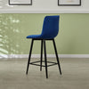2x Barstools Set Velvet Upholstered Seat Metal legs Bar Stools Breakfast Chair