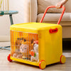 Folding Toys Storage Box on Wheels Lid Container Large Kids Children Play Box UK