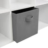 White 3 Tier 6 Cube Storage Bookcase Shelf Display Unit Grey Fabric Shelving Box