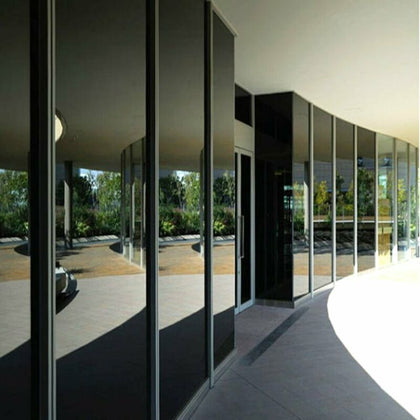 100CM One Way Mirror Window Film Privacy Sticky Glass Tint Silver Reflective UK