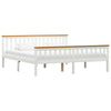 Bed Frame with 4 Drawers White Solid Pine Wood 180x200 6FT King Y0I7