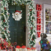 Flexible 270cm (9ft) Christmas Garland with lighting Snow Tips Berries & Cones
