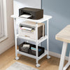 Mobile Printer Utility Cart Machine Stand Home Office Storage Organiser Shelves
