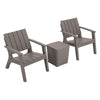 Garden Slatted Furniture Bistro Set 3Piece Chair Table Balcony Patio Pool Outdoo