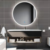 Illmiunated Round LED Bathroom Mirror Single Touch Fogless Cold White Light Wall