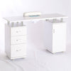 White Professional Manicure Table Portable Nail Station Desk with Dust Collector