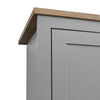 Lisbon 3 Door Triple Wardrobe In Grey - Bedroom Furniture Storage Cupboard