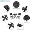 Rattan Garden Furniture Set Folding Table and Chairs for Patio Bistro Balcony