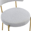 Set of 2 Dining Chairs Upholstered Accent Chairs Kitchen Leisure Chairs Grey NS