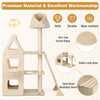 Multi-Layer Wooden Cat Tree 156cm Tall Cat Tower Modern Kitten Activity Center