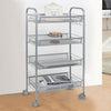 3/4 Tier Rolling Cart Storage Trolley on Wheels Salon Hairdresser Barber Storage
