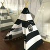 New 165x120x110cm Wigwam Kids Teepee Play Tent Playhouse Child Gift Black Stripe