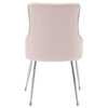 Modern Dining Chair Upholstered Armchair Velvet Restaurant Office Chair Pink QA