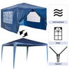 3x3m Gazebo with Side Panels Waterproof Party Event BBQ Tent Marquee Steel Frame