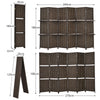 6 Panel Folding Room Divider Freestanding Screen Privacy Wall Divider W/Shelves