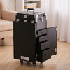 2 IN 1 Makeup Station Trolley Case Extendable Dressing Table Studio Cosmetic Box
