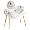 Modern Dressing Table w/ Mirror Organiser Set 3 Drawers Vanity Makeup Desk Wood