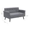 Retro Upholstered Armchair 2-Seater Sofa Couch w/ Cushion Living Room Reception