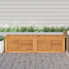 Garden Storage Box with Bag 200x50x53 Solid Wood Teak S7G8