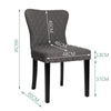 High Back Knocker Ring 2/4X Dining Chair Fabric/PU Leather Buttoned Side Chairs