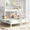 3FT Triple Sleeper Table Ladder Solid Pine Wooden Bunk Bed Children Single White