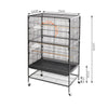 Large Metal Birds Cages Parrot Canary Budgie Finch Cockatiel Bird Cage 132cm NWE