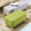 Linen Fabric Footstool Foot Rest Stool Pouffe Ottoman Seat Living Room Furniture