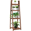 4 Tier Wooden Plant Stand Folding Flower Shelf Display Ladder Free Standing