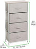 4 Fabric Chest of Drawer Cabinet Storage Unit Bedside Table Nightstand Lamp Desk